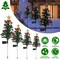 4Packs Solar Christmas Tree Lights Xmas Garden Decorations Tree Stake Lamp 20Leds Solar Decor Light With Constant And